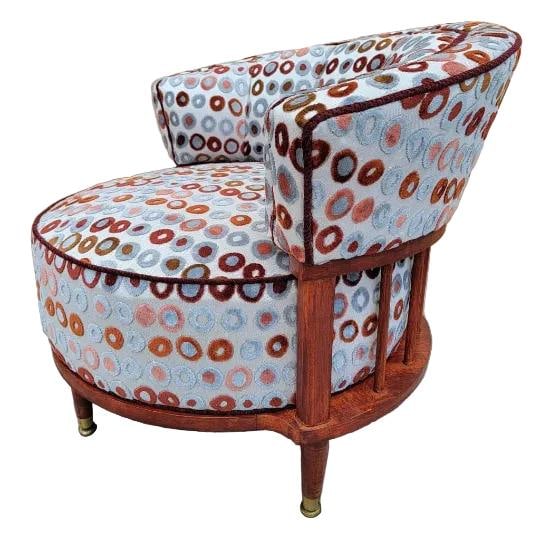 MCM Barrel Back Club Chairs Newly Reupholstered - Pair - 7