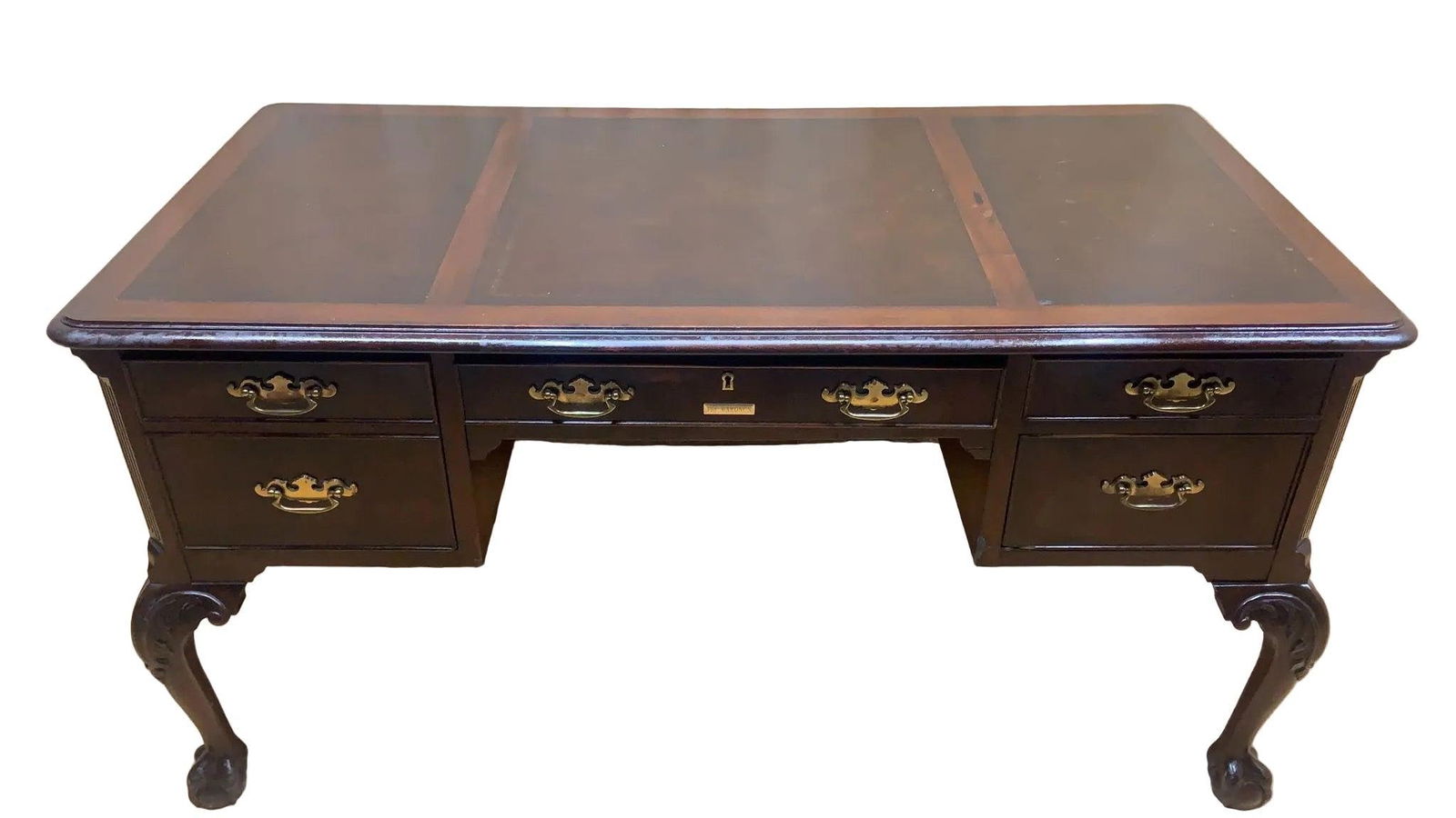 Vintage Chippendale Style Writing Desk by Heckman - 4