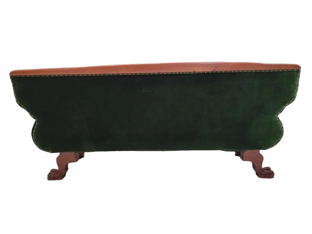 Antique Empire Style Swan Grecian Sofa Newly Reupholstered - 5