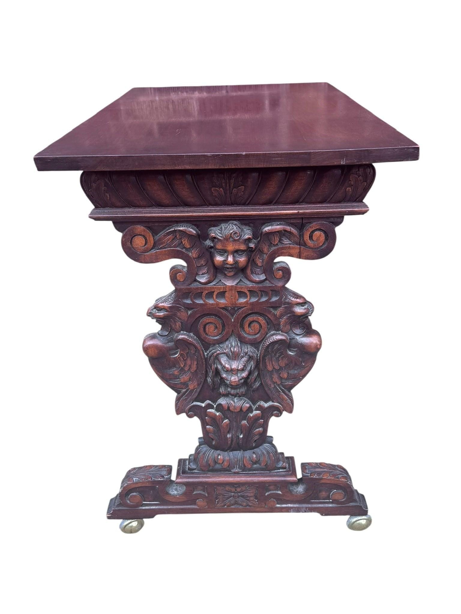 Antique Italian Renaissance Revival Style Console Table - 5