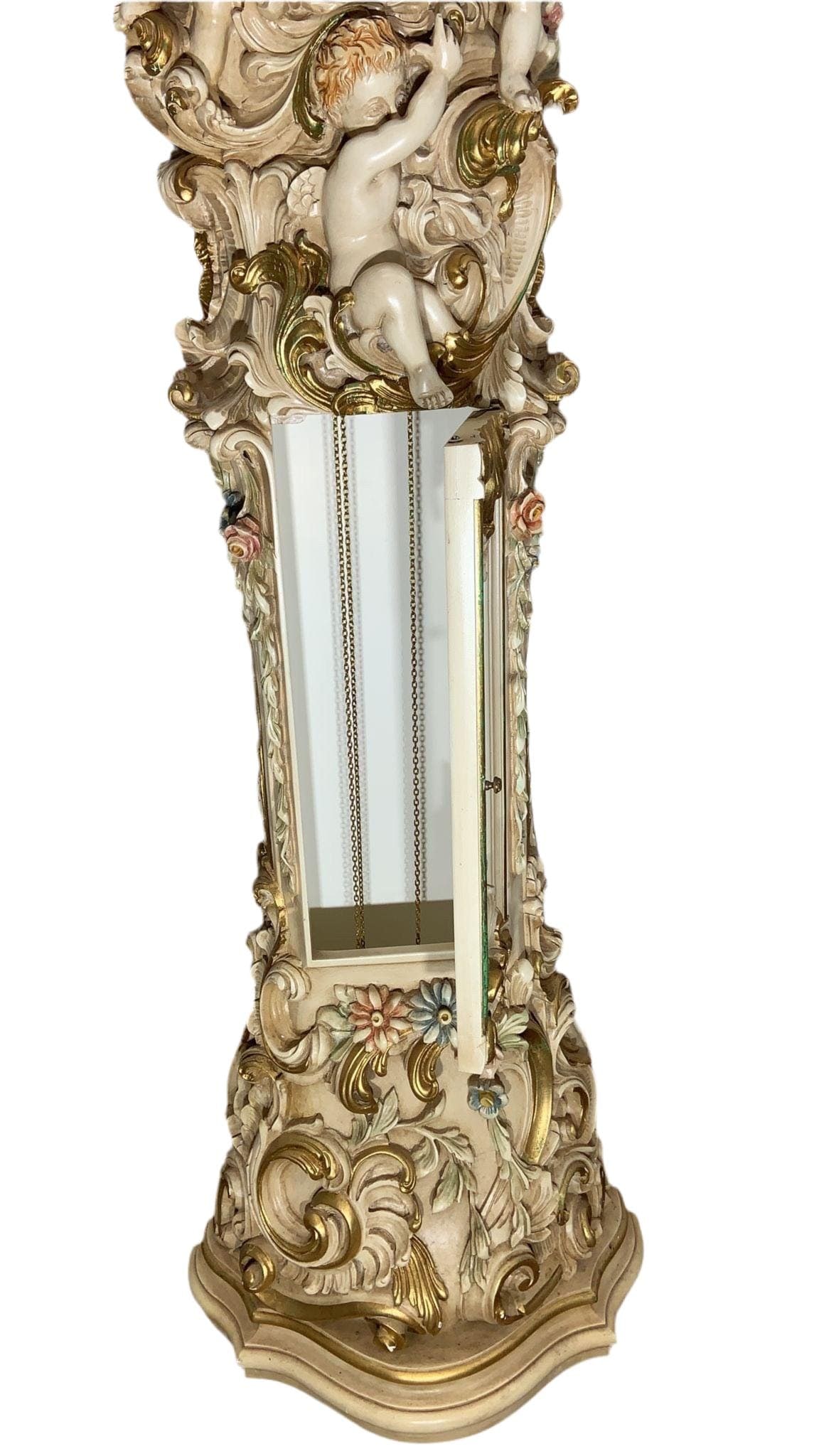 Vintage Italian Rococo Figural Grandfathers Clock - 10