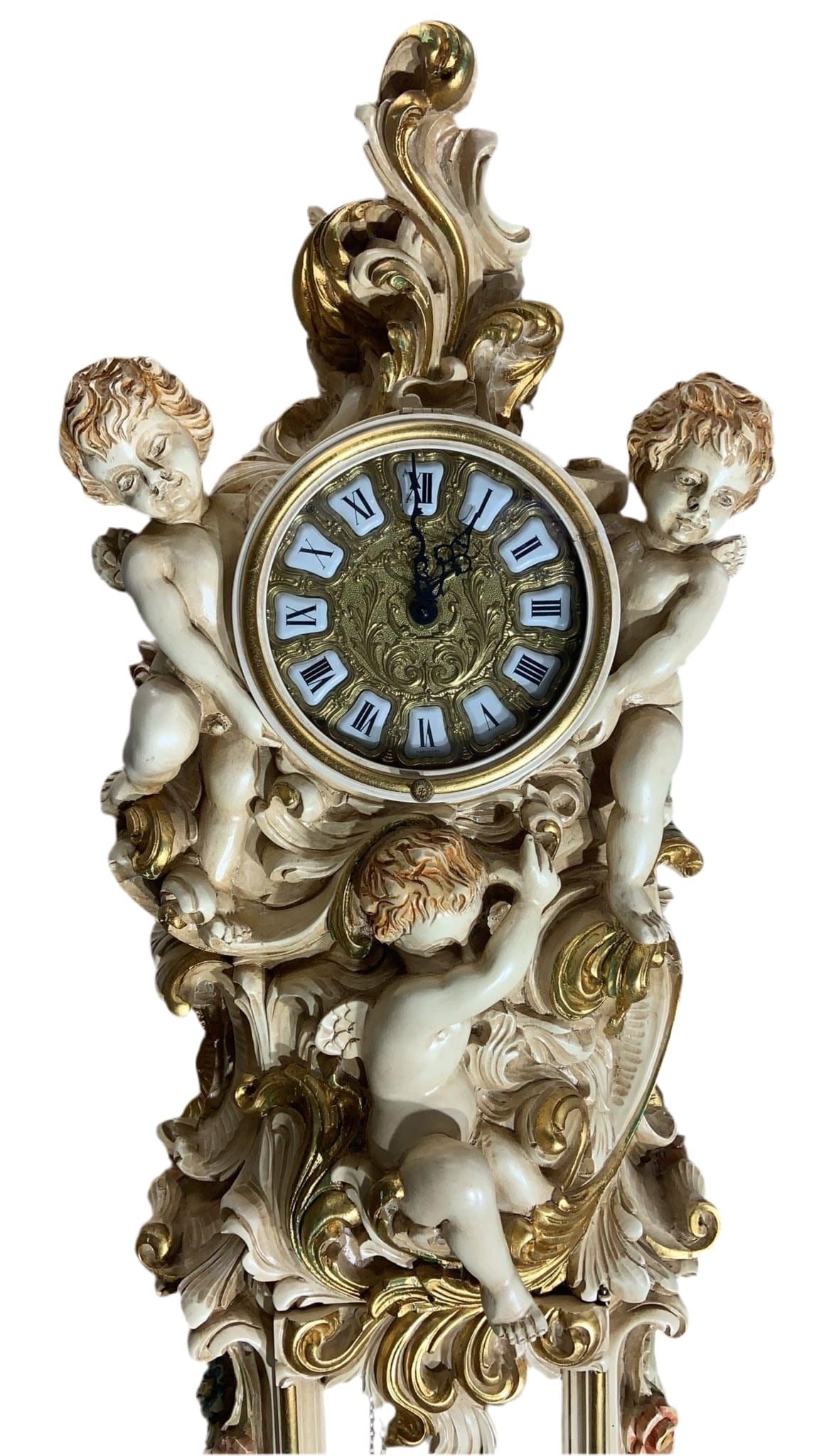 Vintage Italian Rococo Figural Grandfathers Clock - 2