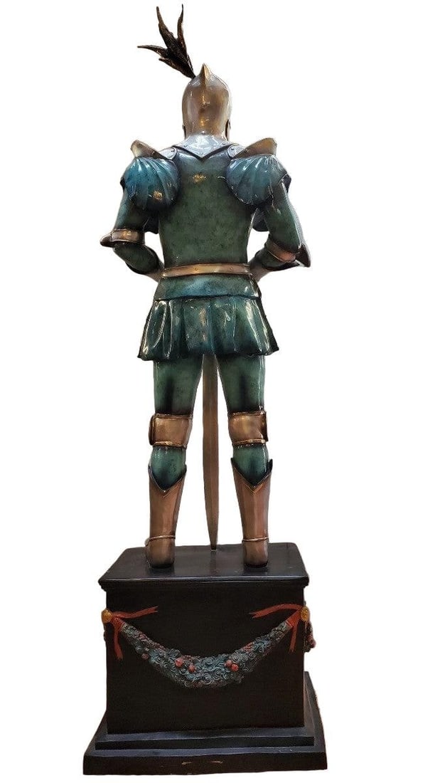 Vintage Life-Size Medieval Bronze Knight Statues ? Pair - 6