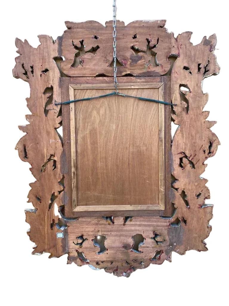 Antique Italian Baroque Style Ornate Wall Mirror - 5