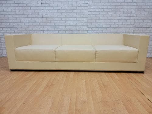 Vintage Contemporary B1 Sofa by Bernhardt Design in a Cream Leather (1 of 8)