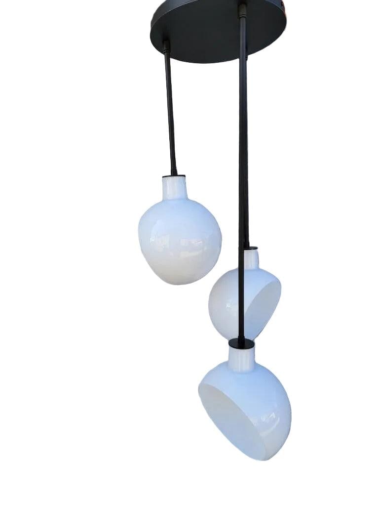 Edendale Angled Opal Hanging 3 Pendant Light - 3