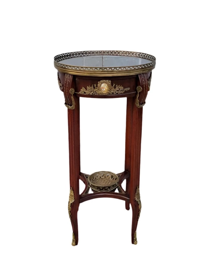 Antique French Louis XVI Style Tall Accent Table (1 of 6)
