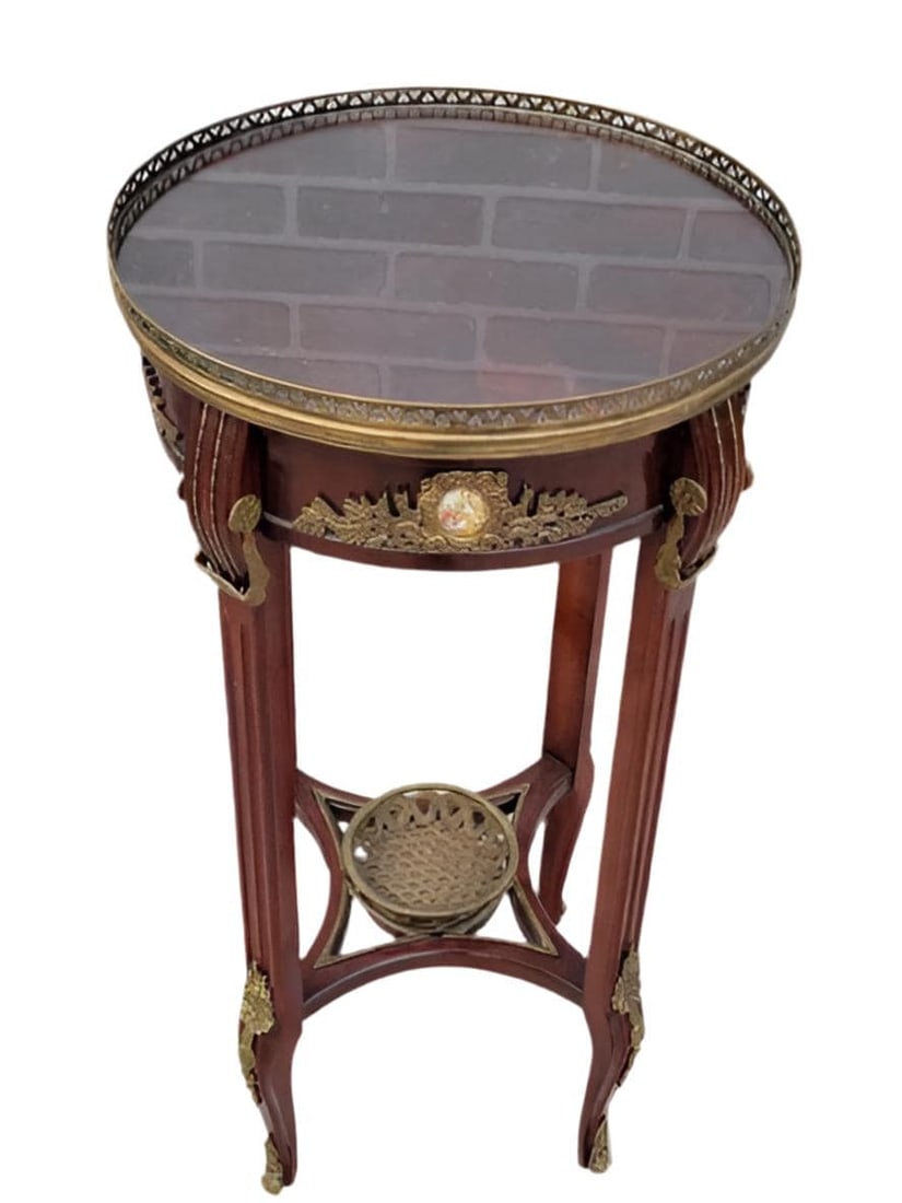 Antique French Louis XVI Style Tall Accent Table - 3
