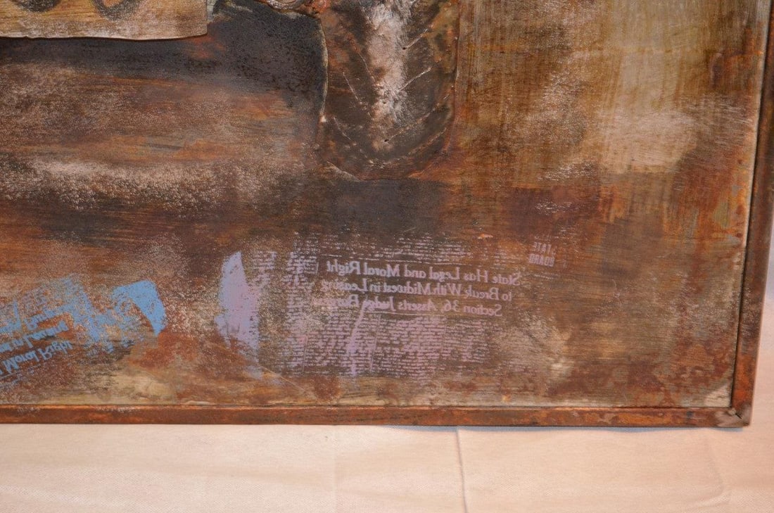 Industrial Handmade Metal 3D Relief Image Hummer Wall Art - 4