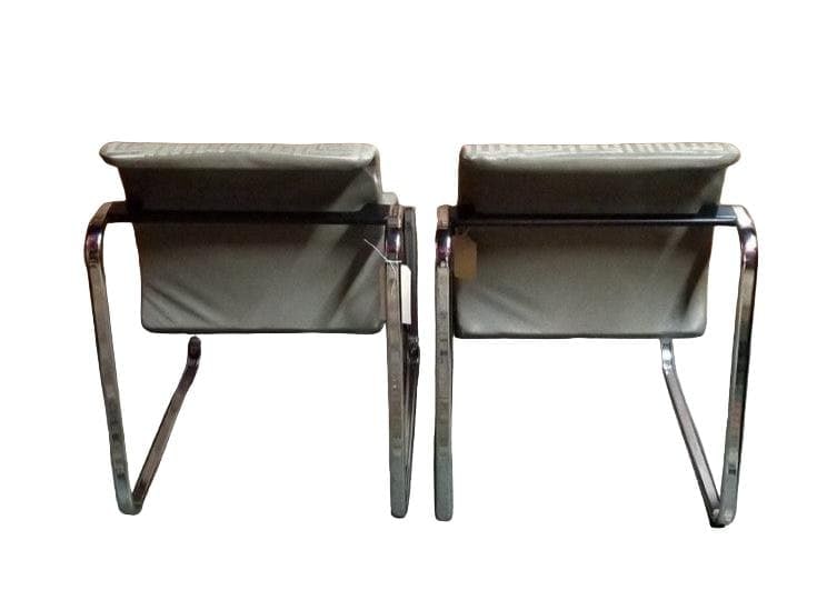 MCM Chrome Tubular Chairs by Peter Protzman Newly Reupholstered - Pair - 4