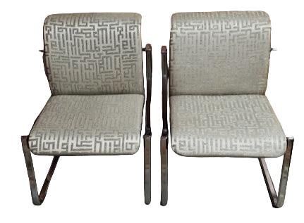 MCM Chrome Tubular Chairs by Peter Protzman Newly Reupholstered - Pair - 5