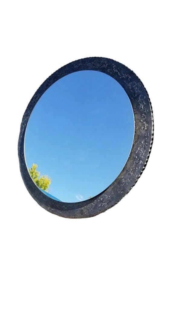 Two Tier Distressed Zinc Wall Mirror - 2