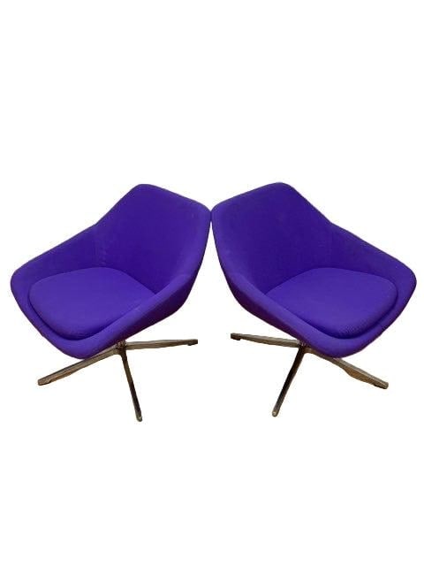 MCM Overman Style Iris Swivel Chairs by Allermuir - Pair - 2
