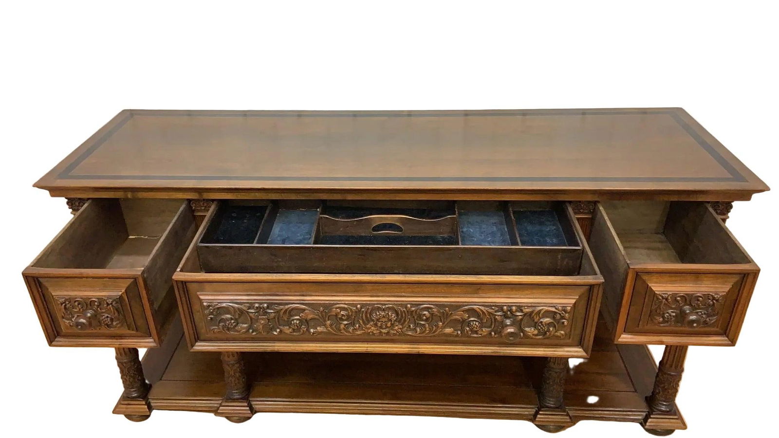 Antique French Renaissance Revival Style Carved Sideboard - 2