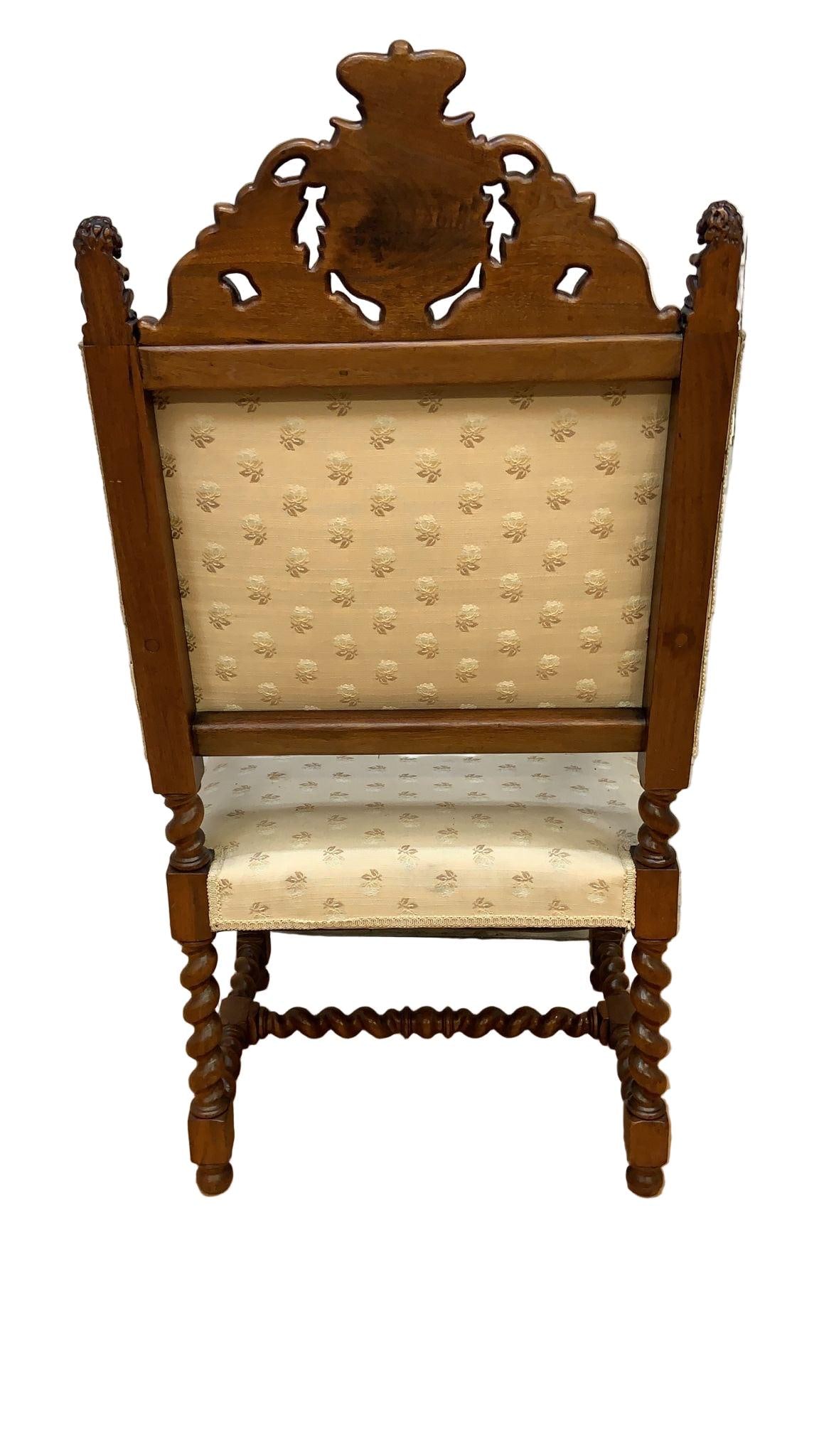 Antique French Jacobean Revival Renaissance Style Dining Chairs - 8 - 6