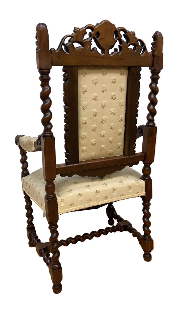 Antique French Jacobean Revival Renaissance Style Dining Chairs - 8 - 7