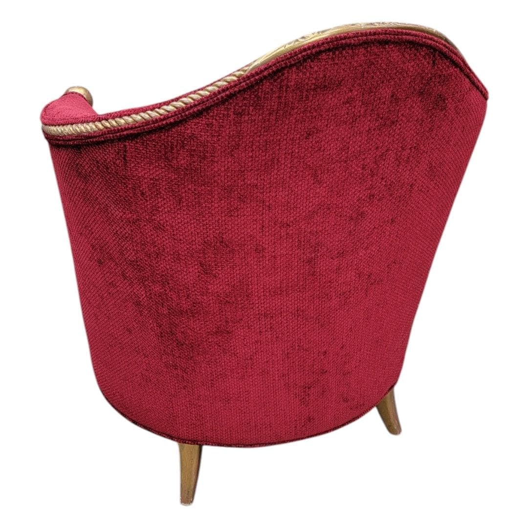 Antique French Art Nouveau Maurice Dufrene Barrel Back Chair and Boudoir Sofa - 10