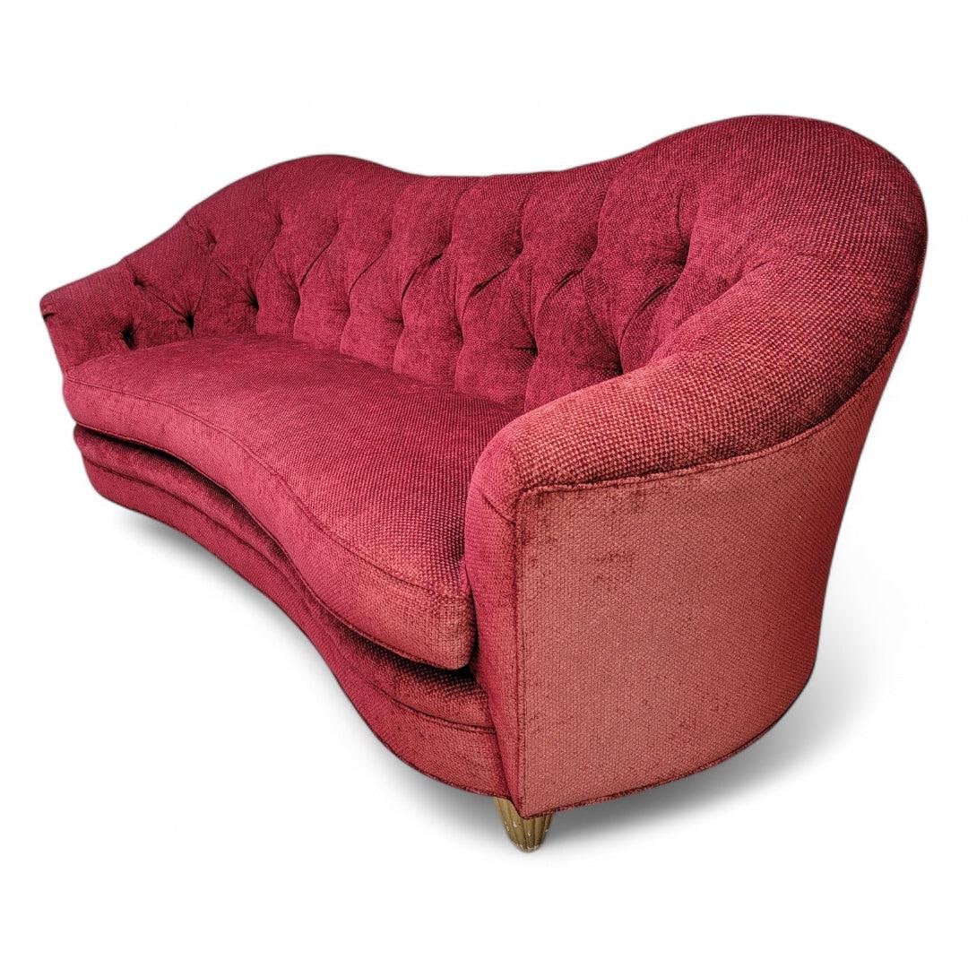 Antique French Art Nouveau Maurice Dufrene Barrel Back Chair and Boudoir Sofa - 8