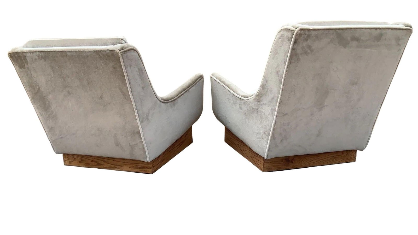 MCM Milo Baughman Style Lounge Chairs in Mohair - Pair - 10