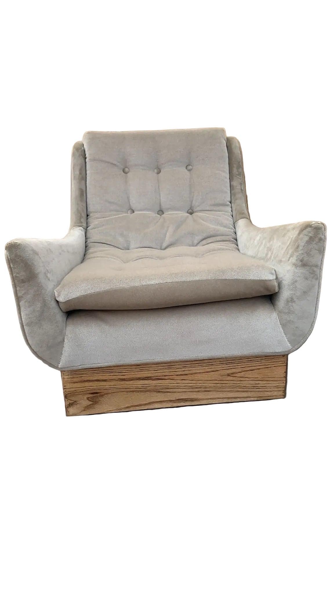 MCM Milo Baughman Style Lounge Chairs in Mohair - Pair - 2