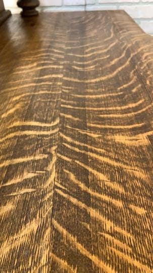 Antique Empire Quarter Sawn Buffet Cabinet - 5