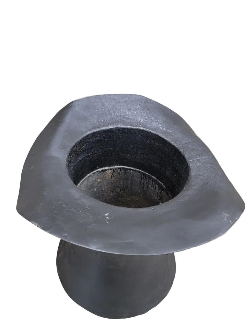 Vintage Oversized Fiber-Glass Resin Crafted Black Magician Top-Hat Prop/Holiday Decor Piece - 5