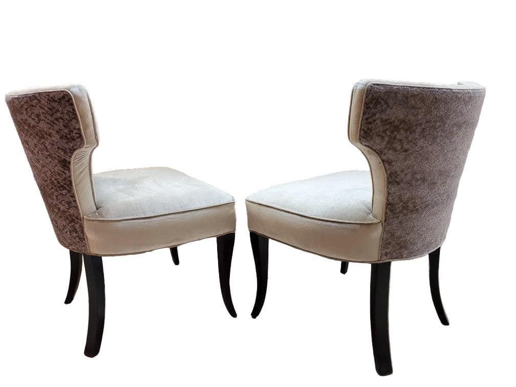 MCM T Back Side Chairs Newly Reupholstered - Pair - 4