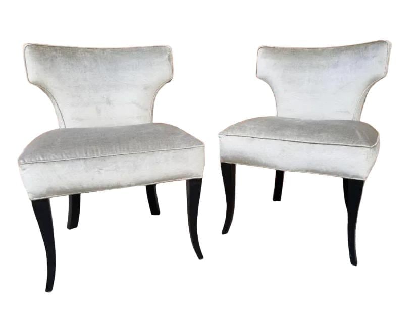 MCM T Back Side Chairs Newly Reupholstered - Pair - 5