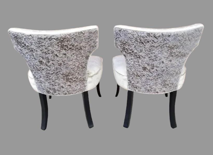 MCM T Back Side Chairs Newly Reupholstered - Pair - 6