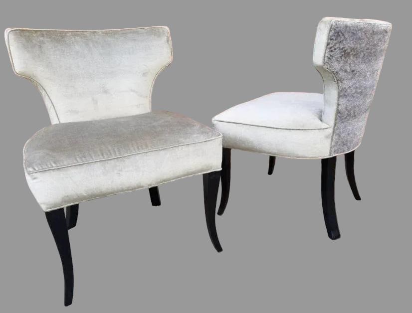 MCM T Back Side Chairs Newly Reupholstered - Pair - 9