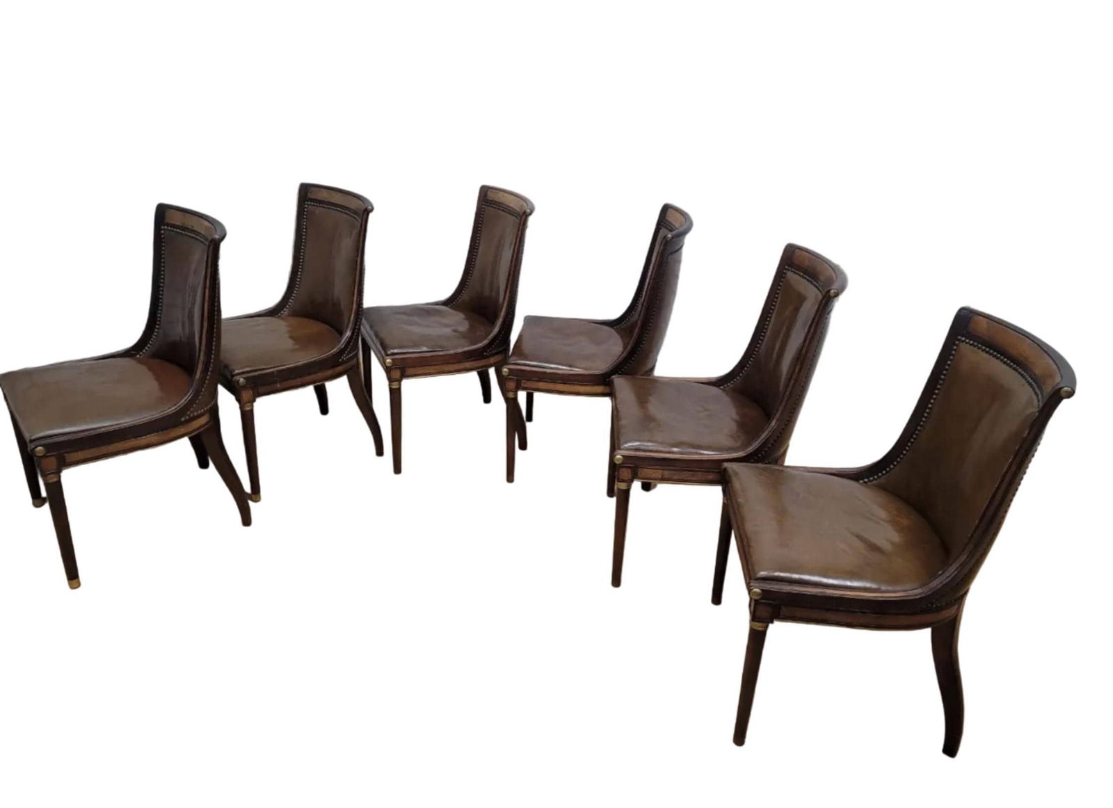 Vintage Neoclassical Style Slipper Dining Chairs ? 6 - 8