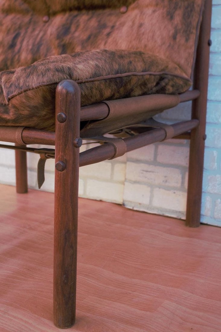 MCM Sirocco Sling Back Safari Chair by Arne Norell Newly Upholstered - 10