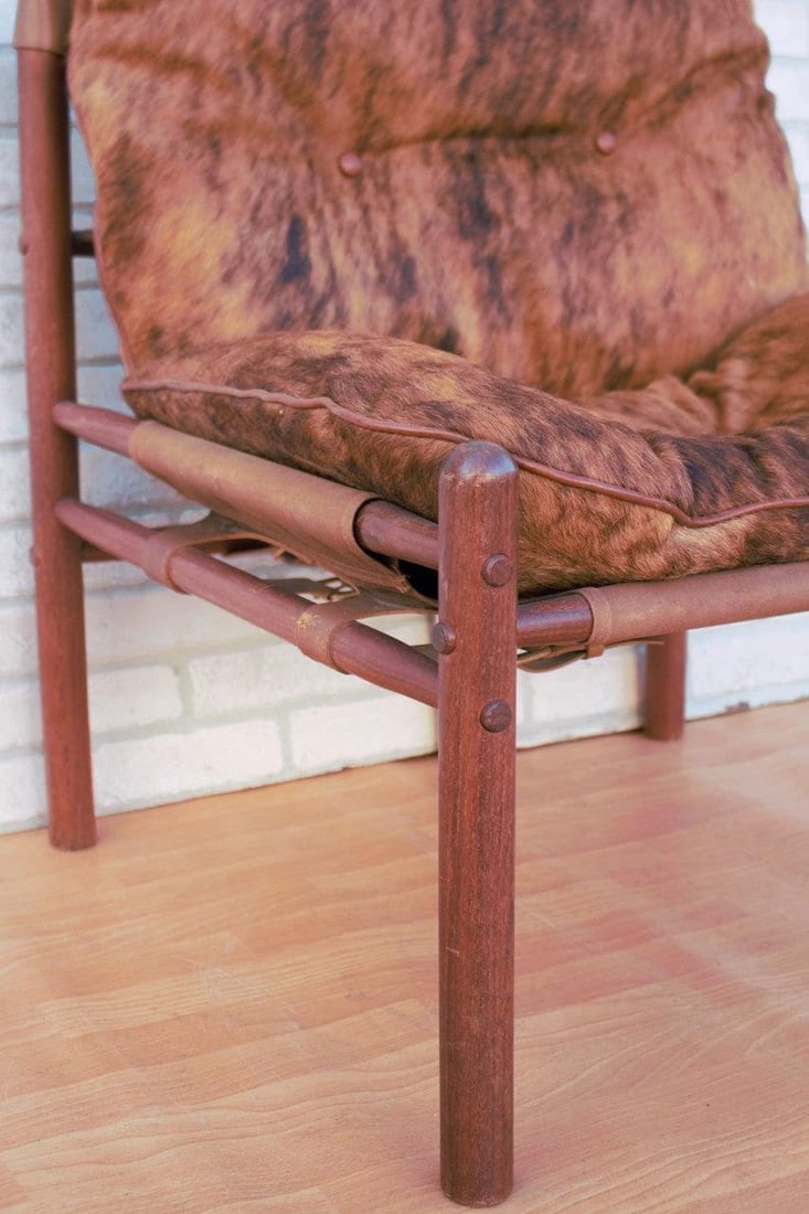 MCM Sirocco Sling Back Safari Chair by Arne Norell Newly Upholstered - 9