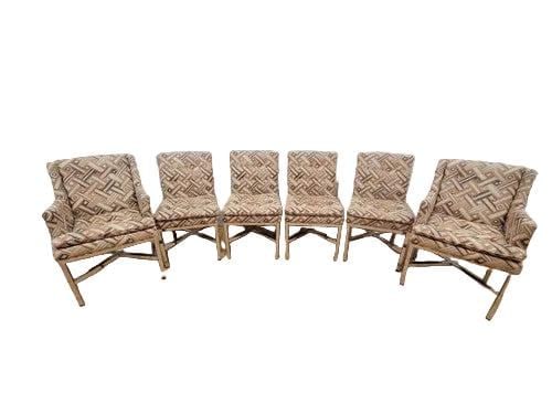 MCM Milo Baughman Chrome Base Dining Chairs - Set of 6 (1 of 8)