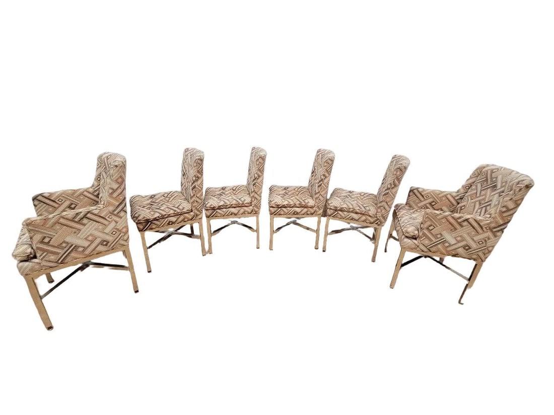 MCM Milo Baughman Chrome Base Dining Chairs - Set of 6 - 3
