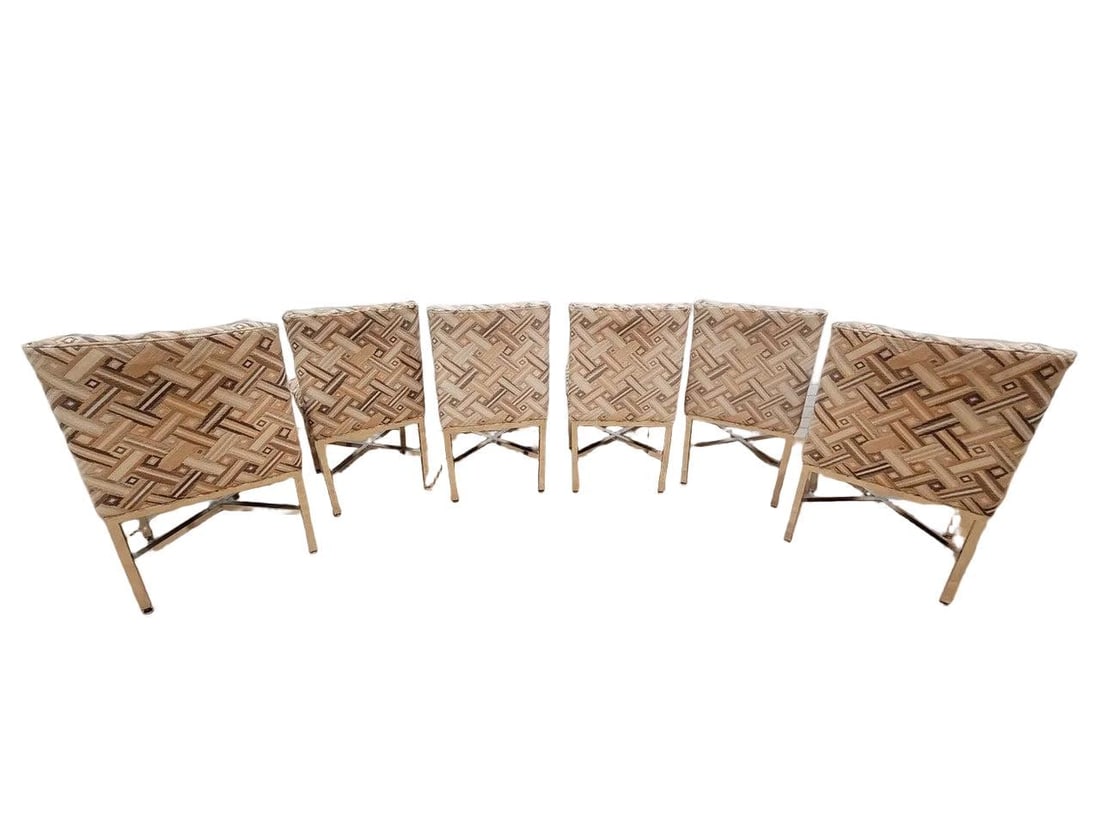 MCM Milo Baughman Chrome Base Dining Chairs - Set of 6 - 5