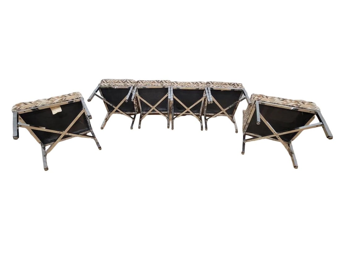 MCM Milo Baughman Chrome Base Dining Chairs - Set of 6 - 6