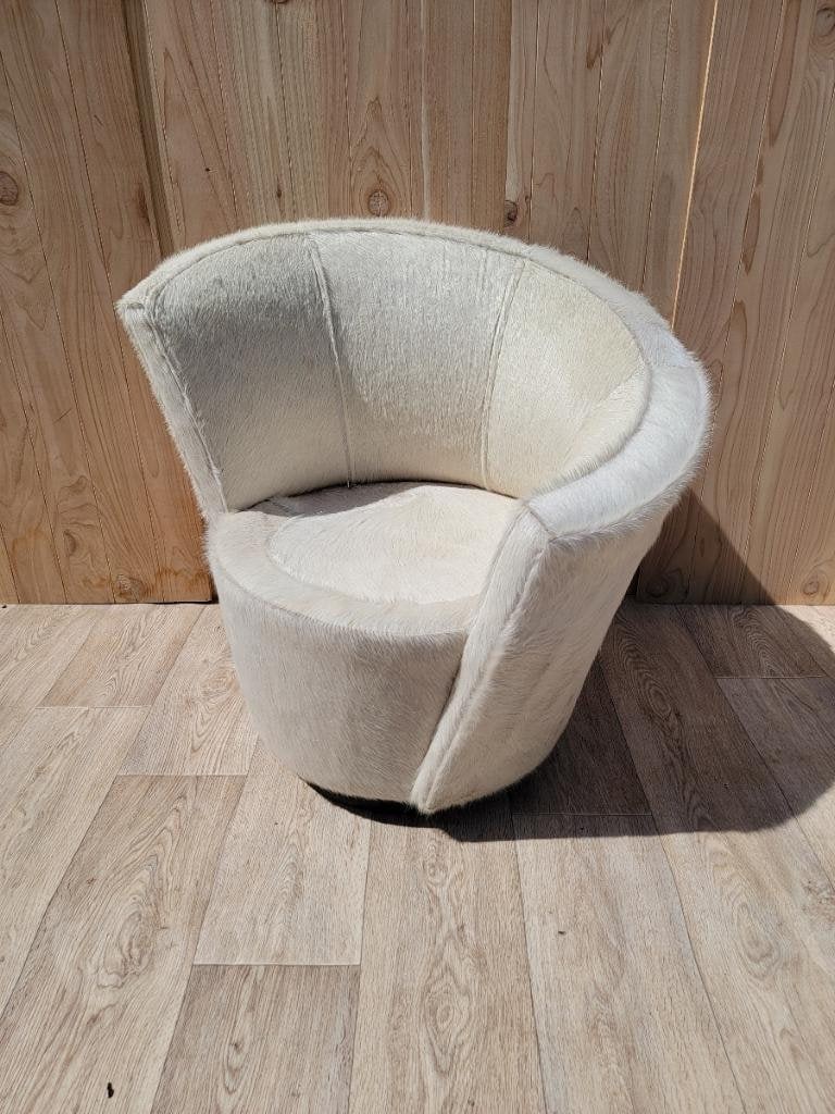 Mid Century Modern Vladimir Kagan Style Asymmetrical Swivel Lounge - 10