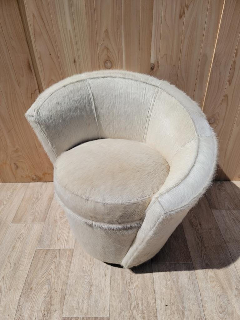 Mid Century Modern Vladimir Kagan Style Asymmetrical Swivel Lounge - 7