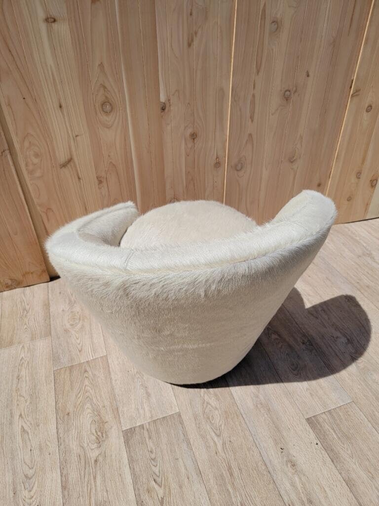 Mid Century Modern Vladimir Kagan Style Asymmetrical Swivel Lounge - 8