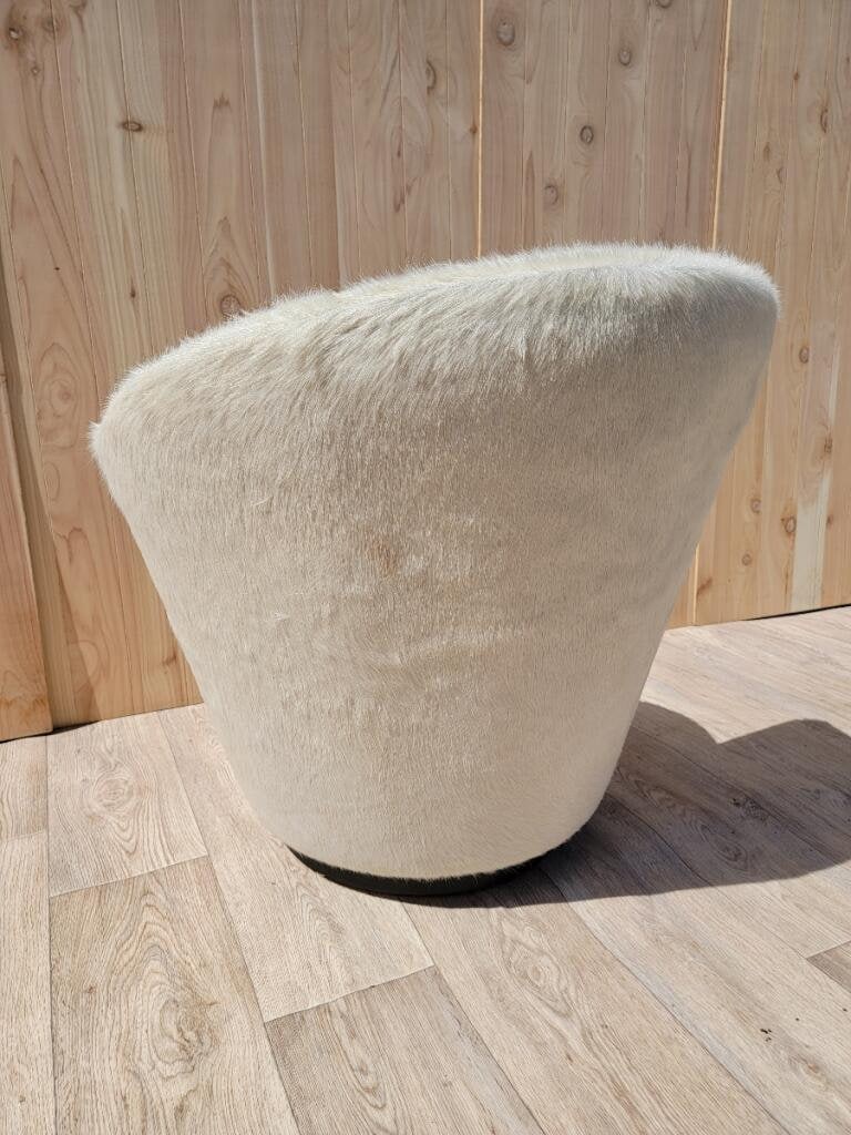 Mid Century Modern Vladimir Kagan Style Asymmetrical Swivel Lounge - 9