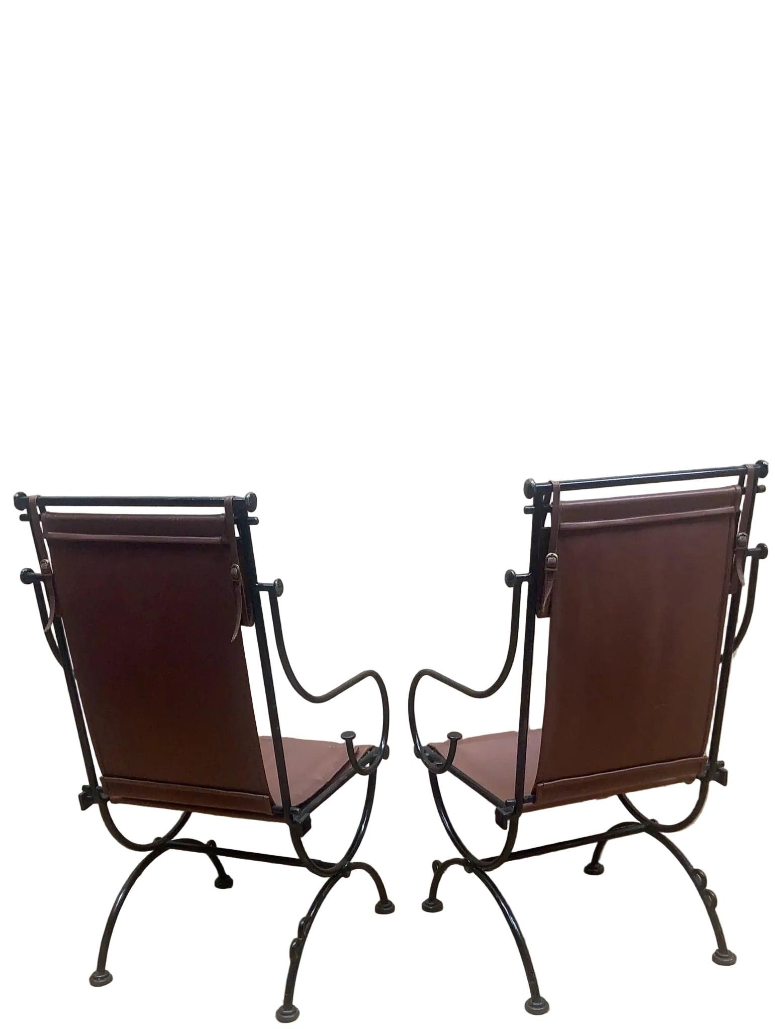 Vintage Brutalist Style Sling Chairs by Ilana Goor - 6 - 3