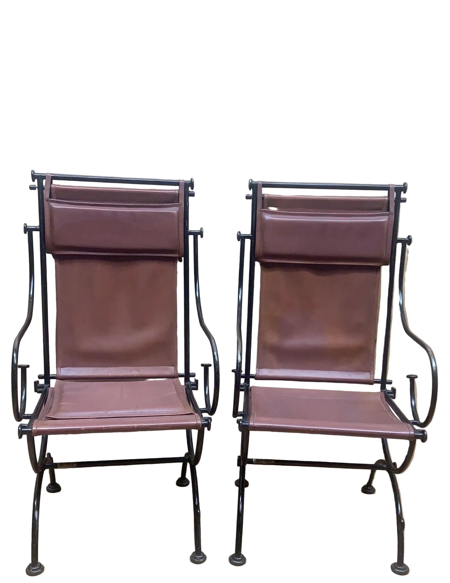 Vintage Brutalist Style Sling Chairs by Ilana Goor - 6 - 6