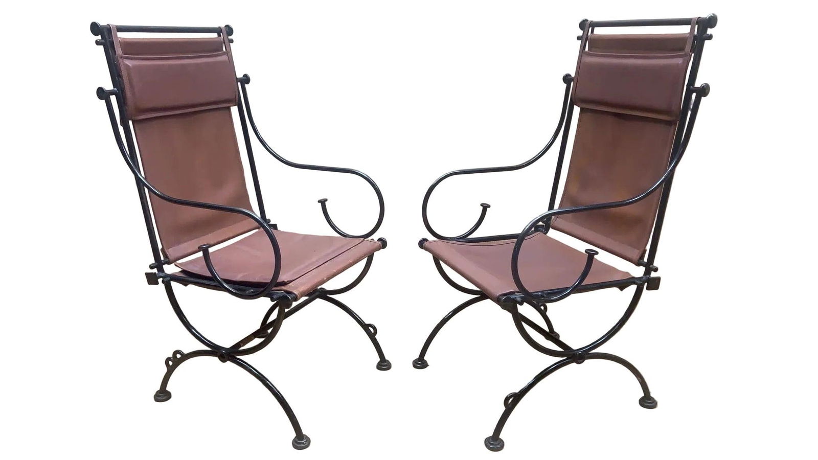 Vintage Brutalist Style Sling Chairs by Ilana Goor - 6 - 7