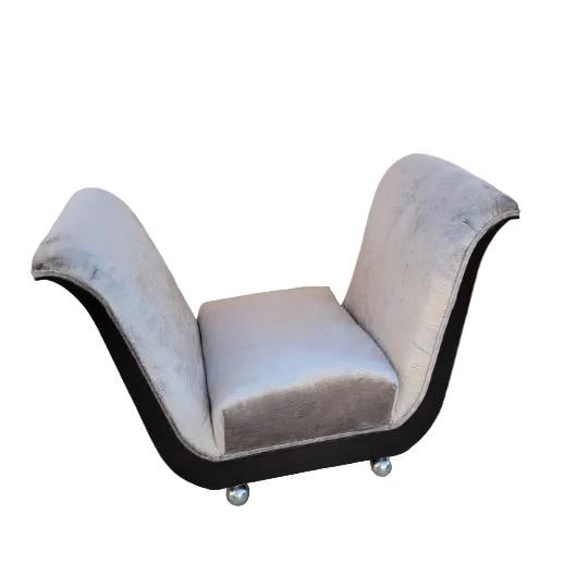 Art Deco Guglielmo Ulrich Style Scuptural Benches Newly Reupholstered - Pair - 8