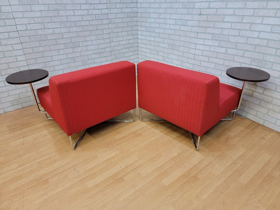 Mid Century Modern Modular Lounge with Movable Side Table by Bernhardt Designs - Set of 2 - 8