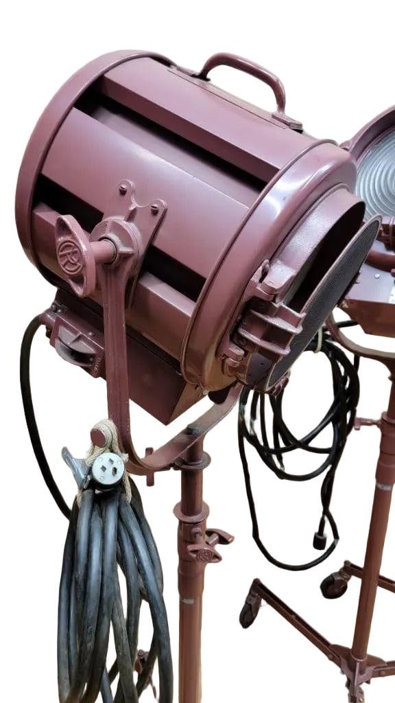 Vintage Mole Richardson Solar Spot Stage Light Floor Lamps 412 and 407 - 6 - 4