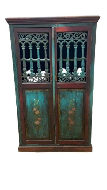 Antique German Hand Painted Cabinet - 2