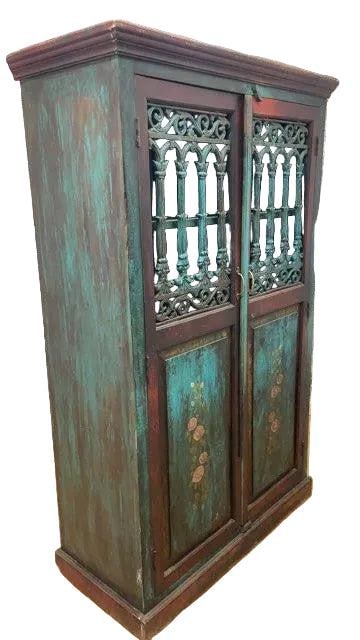 Antique German Hand Painted Cabinet - 3