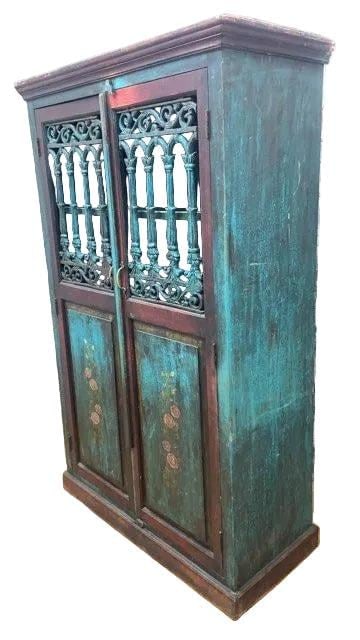 Antique German Hand Painted Cabinet - 4